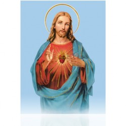 Sagrado Corazón de Jesús (fondo azul)