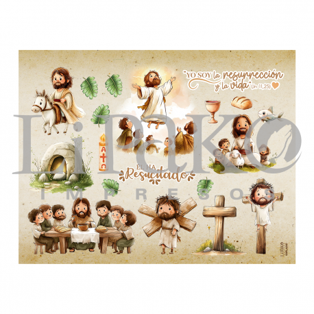 Planilla Adherible: Pascua Infantil